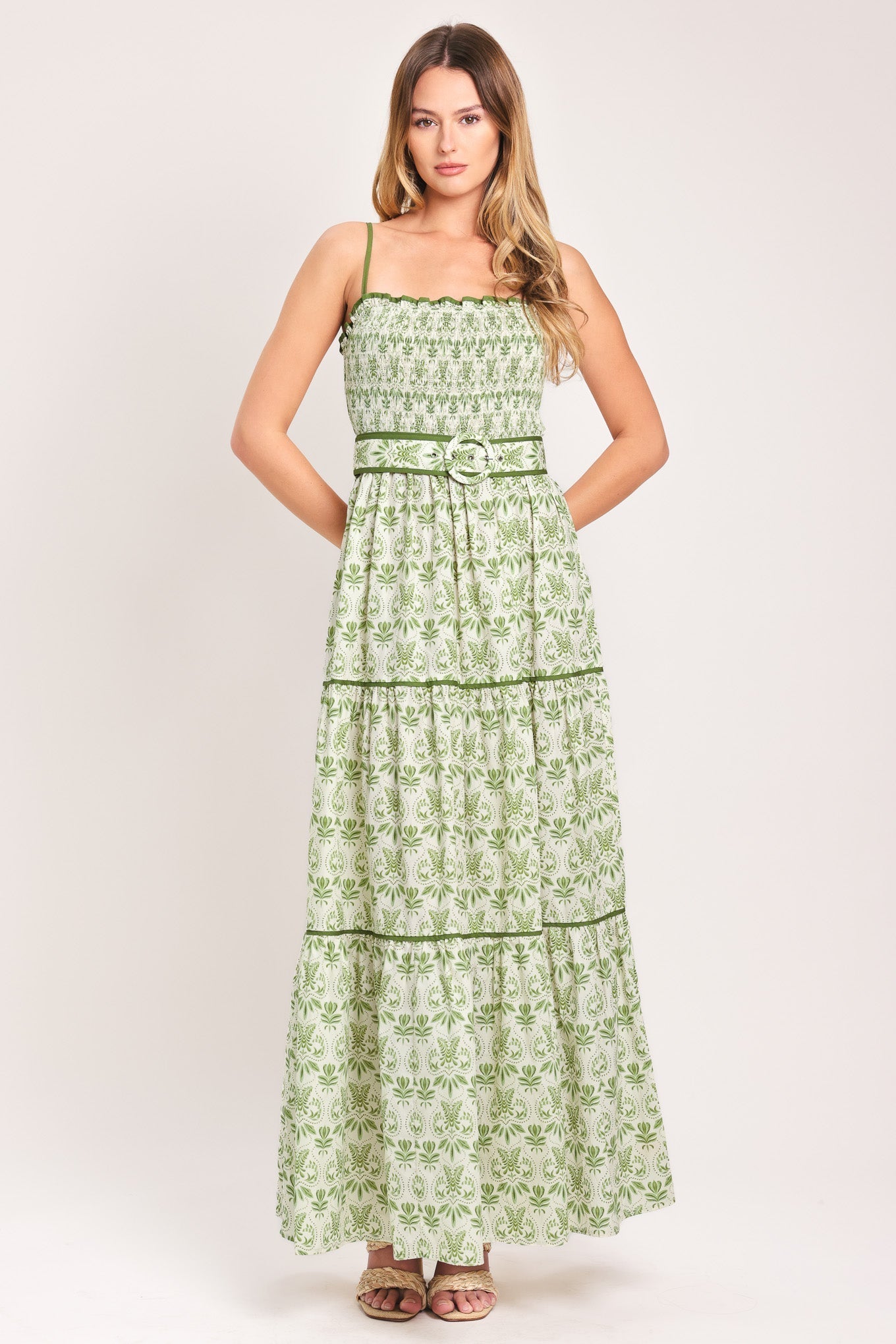 DAINTY FLORA WOVEN MAXI DRESS Flying Tomato