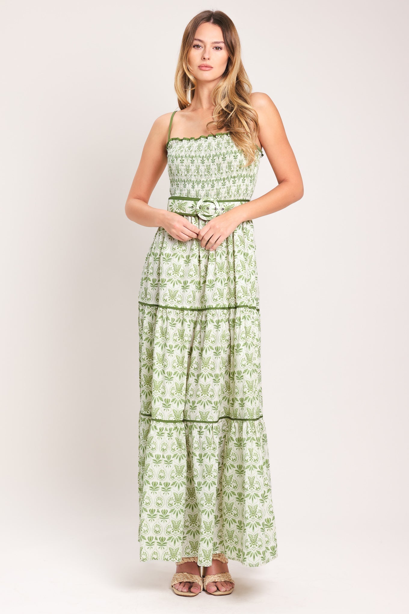 DAINTY FLORA WOVEN MAXI DRESS Flying Tomato