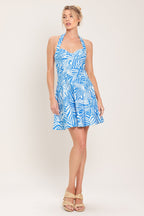 BLUE LAGOON CHIC WOVEN MINI DRESS Flying Tomato