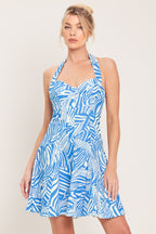 BLUE LAGOON CHIC WOVEN MINI DRESS Flying Tomato