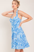 BLUE LAGOON CHIC WOVEN MINI DRESS Flying Tomato
