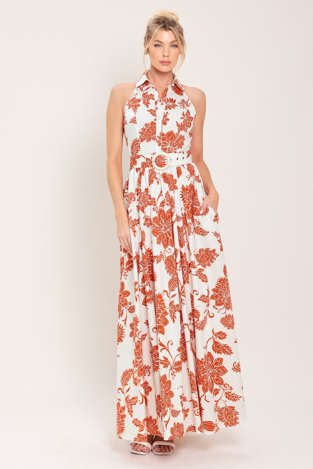 PORTOFINO SUN WOVEN MAXI DRESS Flying Tomato