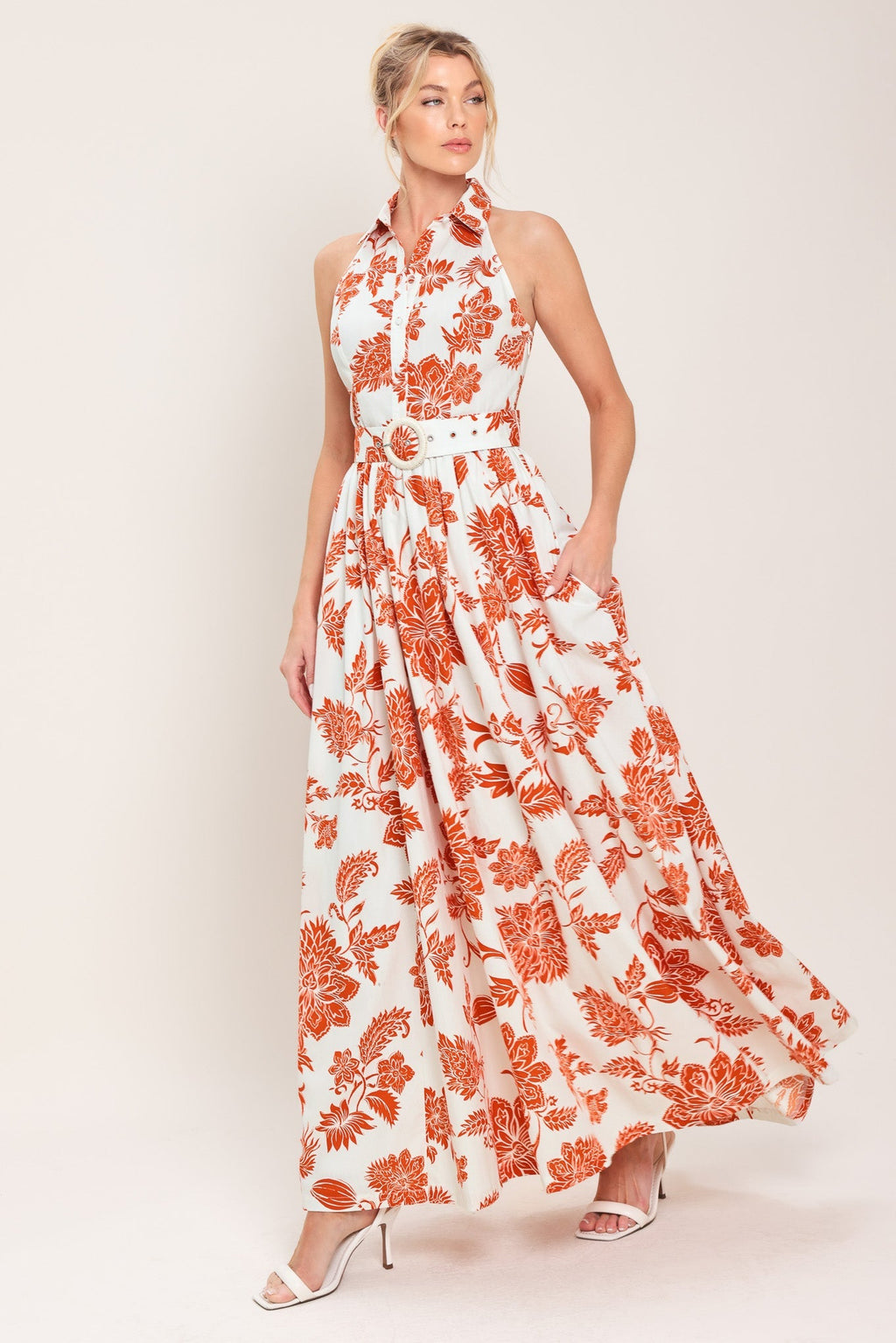 PORTOFINO SUN WOVEN MAXI DRESS Flying Tomato