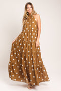 HONEY POLKA WOVEN MAXI DRESS Flying Tomato