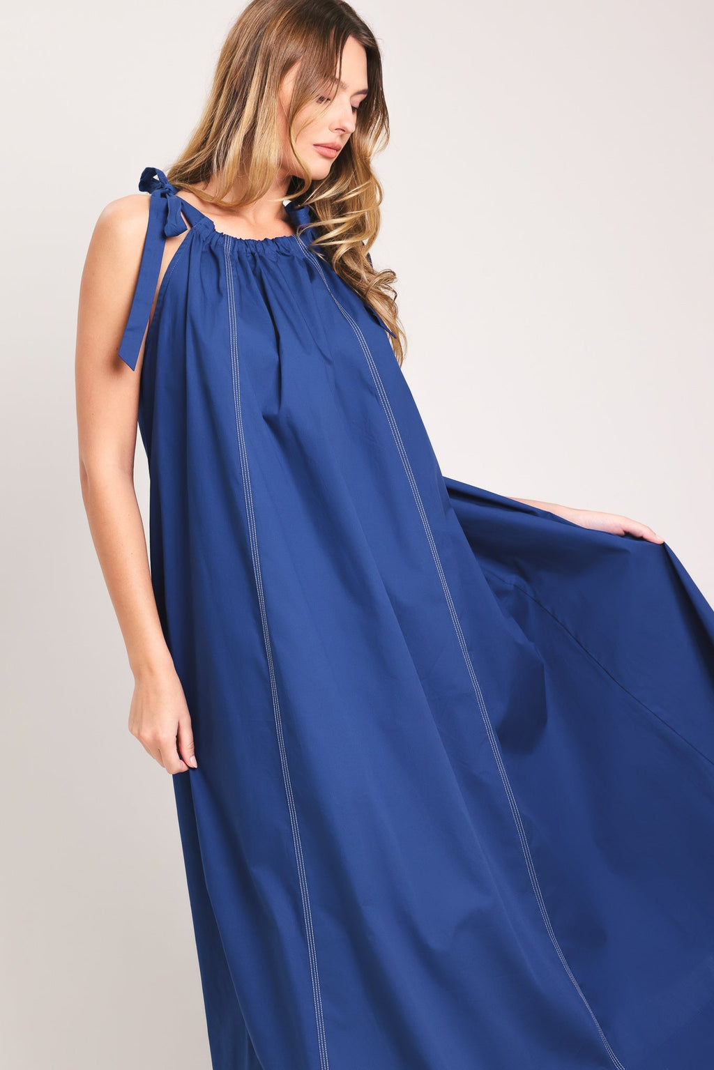 COASTAL EASE WOVEN MIDI DRESS Flying Tomato