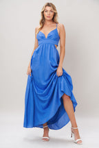 AZURE TEMPTATION WOVEN MAXI DRESS Flying Tomato