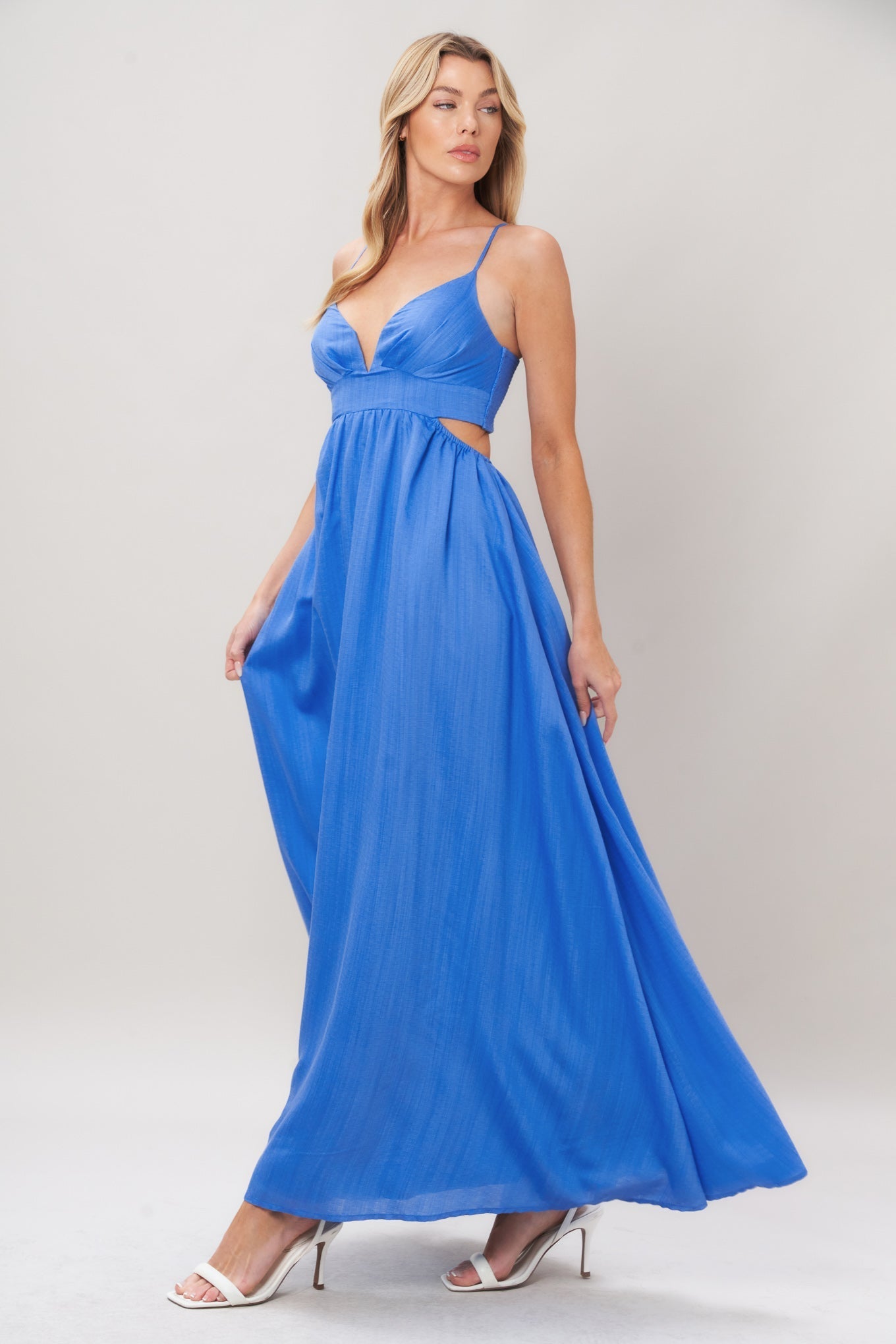 AZURE TEMPTATION WOVEN MAXI DRESS Flying Tomato