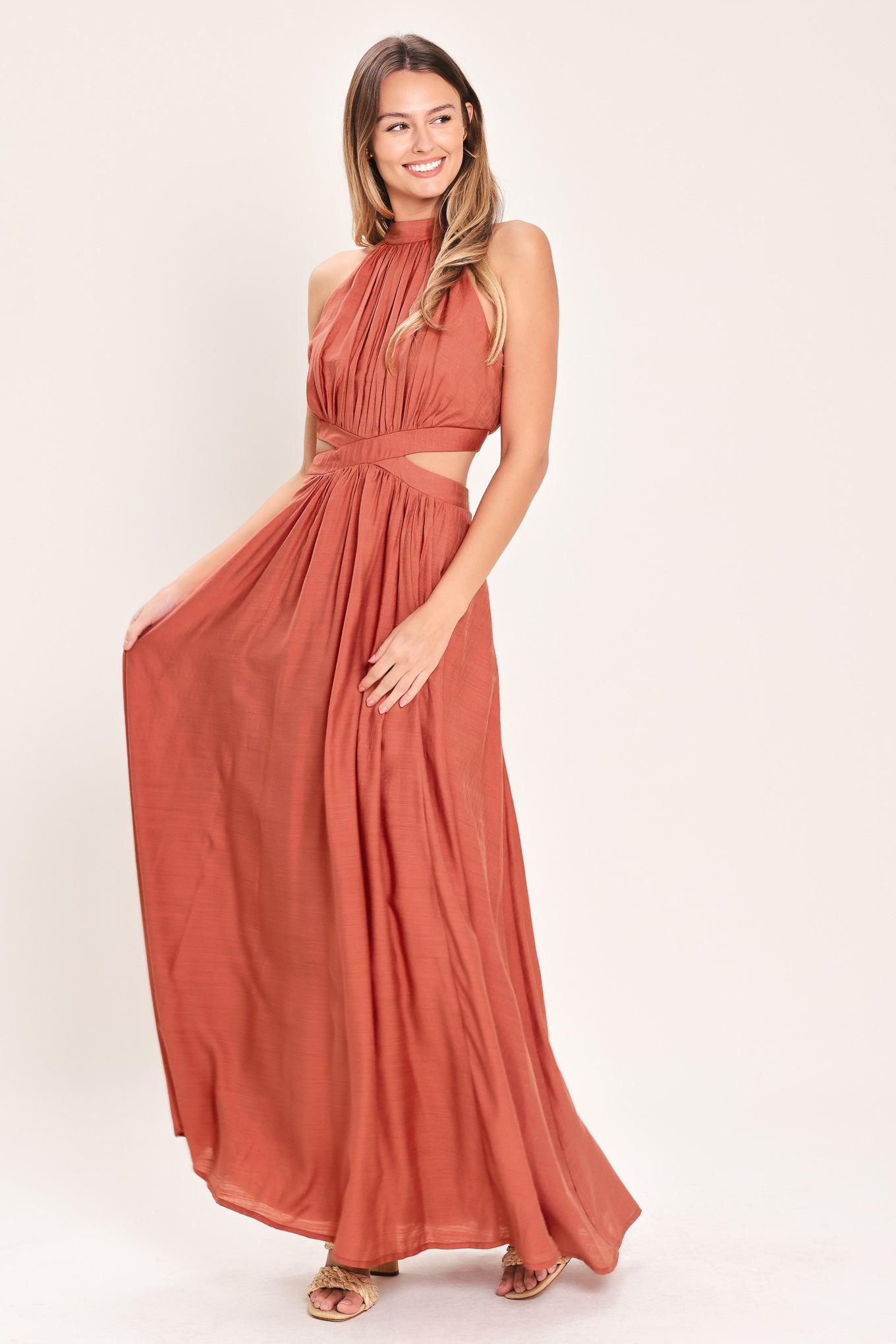 HOT GIRL WOVEN MAXI DRESS Flying Tomato