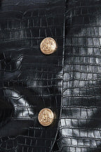 AT THE START FAUX LEATHER BOLERO JACKET Flying Tomato
