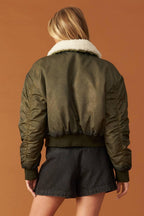 IN A TRANCE WOVEN BOMBER JACKET Flying Tomato