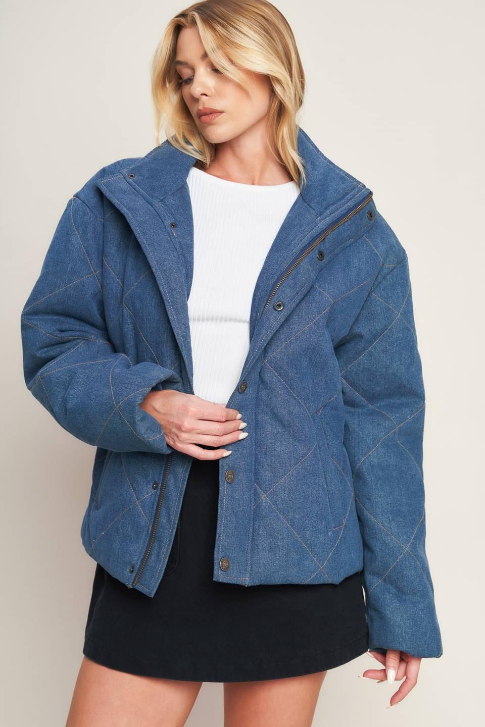 FOR GOOD QUILTED DENIM JACKET Flying Tomato