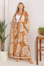AWAITING LOVE WOVEN KIMONO COVER UP AND PANT SET Flying Tomato