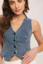 EURO SUMMER DENIM VEST Flying Tomato
