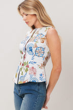 SUMMER ATELIER WOVEN VEST Flying Tomato