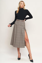BRITISH TRACE WOVEN MIDI SKIRT Flying Tomato