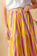 LIGHT UP MY LIFE POPLIN MAXI SKIRT Flying Tomato