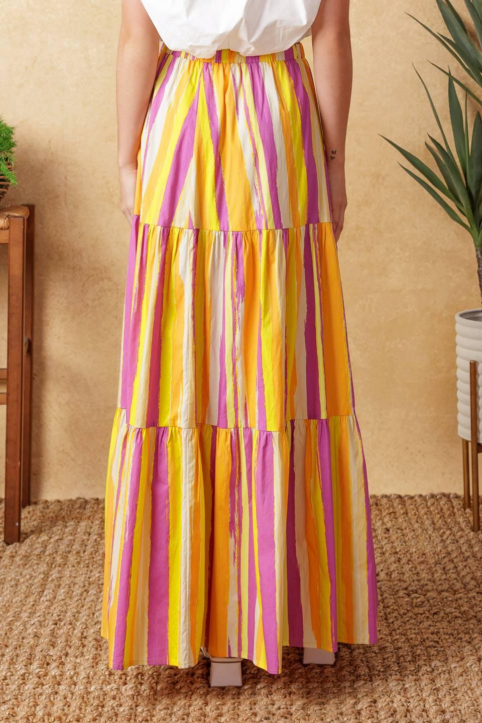 LIGHT UP MY LIFE POPLIN MAXI SKIRT Flying Tomato