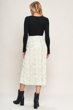 MADE YOU MY WORLD WOVEN MIDI SKIRT Flying Tomato