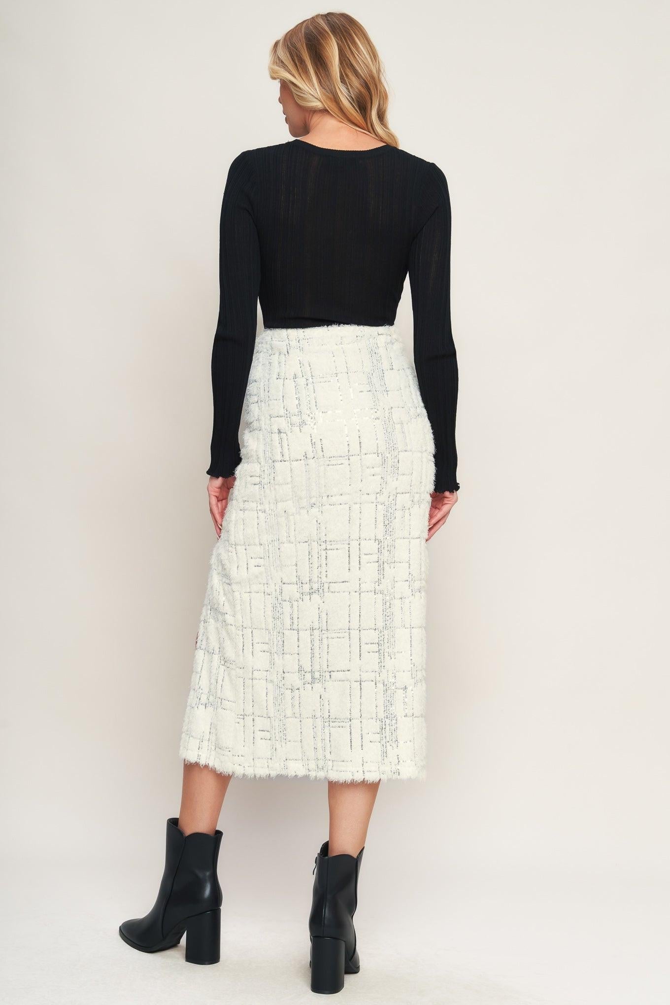 MADE YOU MY WORLD WOVEN MIDI SKIRT Flying Tomato