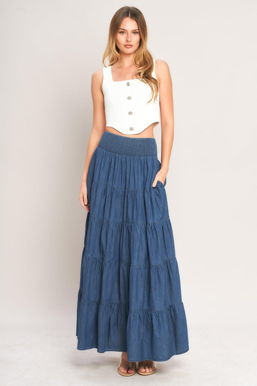 SUMMER SIMPLICITY LIGHTWEIGHT MAXI SKIRT Flying Tomato