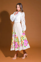 SAGAMORE CREEK LAND WOVEN MIDI SKIRT Flying Tomato