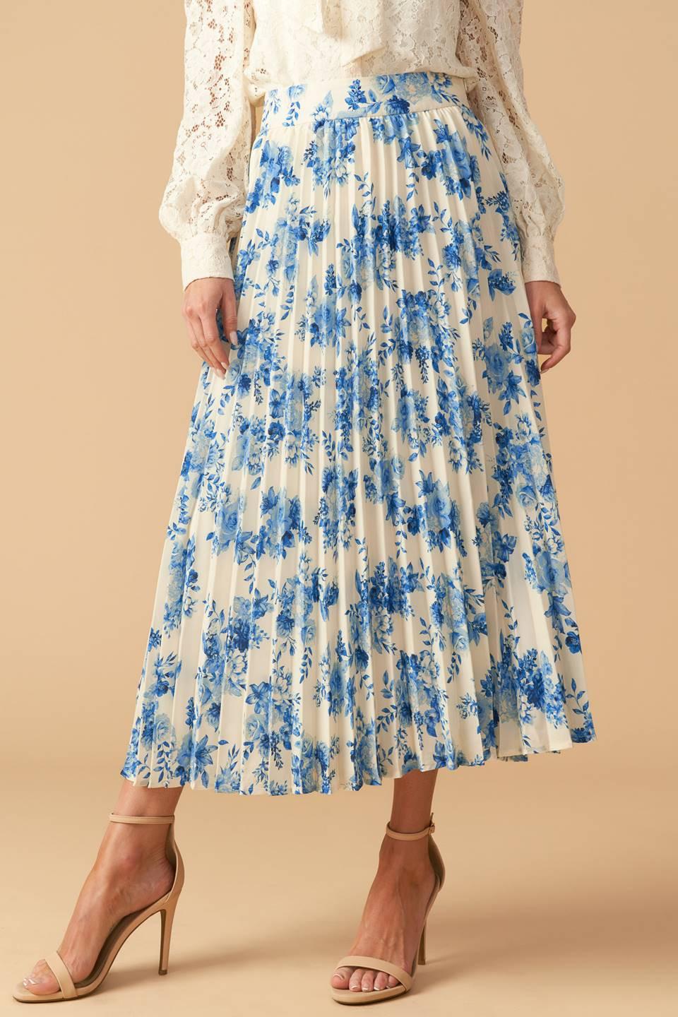 STARS IN MY HEART WOVEN MIDI SKIRT Flying Tomato