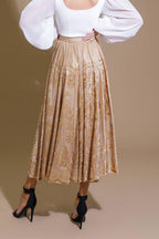 EASE MY MIND VELVET MIDI SKIRT Flying Tomato
