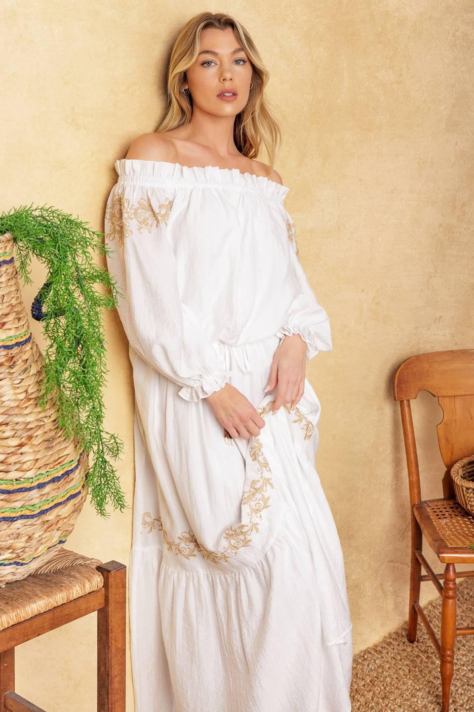 FULL SPEED AHEAD WOVEN MAXI SKIRT Flying Tomato