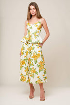EVERY SUNDAY CREAM WOVEN MIDI SKIRT Flying Tomato
