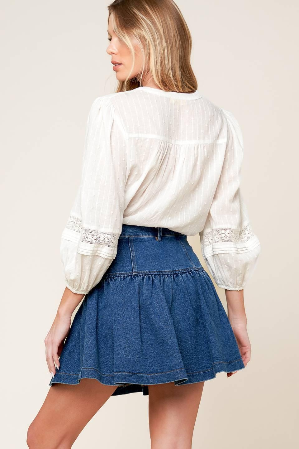 FENICIA INDIGO DENIM MINI SKORT Flying Tomato