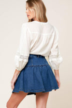 FENICIA INDIGO DENIM MINI SKORT Flying Tomato