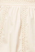 LAYTON CREAM WOVEN MIDI SKIRT Flying Tomato
