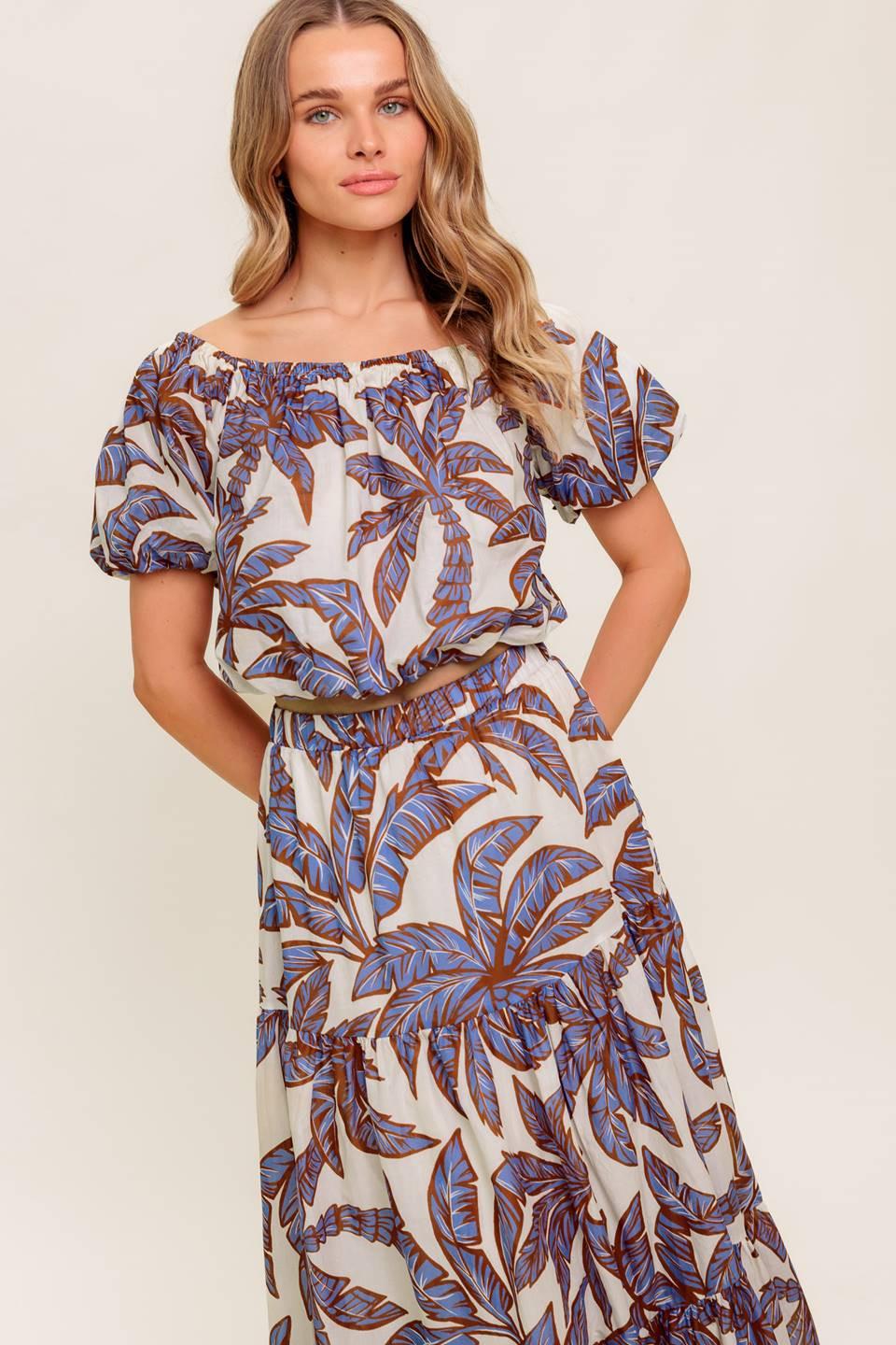 PETAL WALTZ WOVEN MAXI SKIRT Flying Tomato