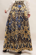 NIGHTFALL DRAPE WOVEN MAXI FULL SKIRT Flying Tomato