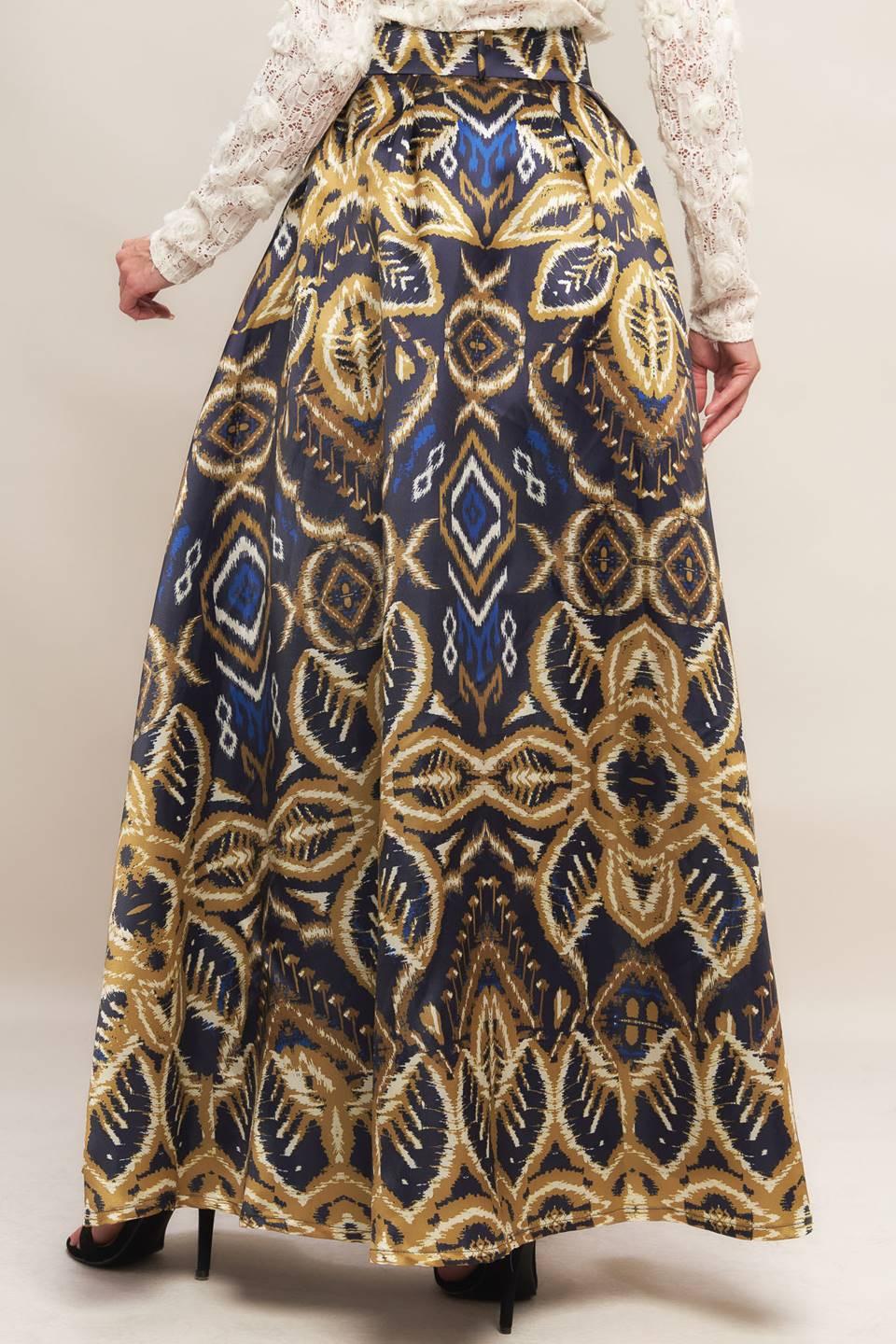 NIGHTFALL DRAPE WOVEN MAXI FULL SKIRT Flying Tomato