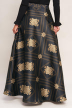 ORNAMENTAL NIGHTS WOVEN MAXI CIRCLE SKIRT Flying Tomato
