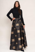ORNAMENTAL NIGHTS WOVEN MAXI CIRCLE SKIRT Flying Tomato