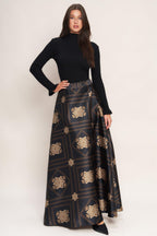 ORNAMENTAL NIGHTS WOVEN MAXI CIRCLE SKIRT Flying Tomato