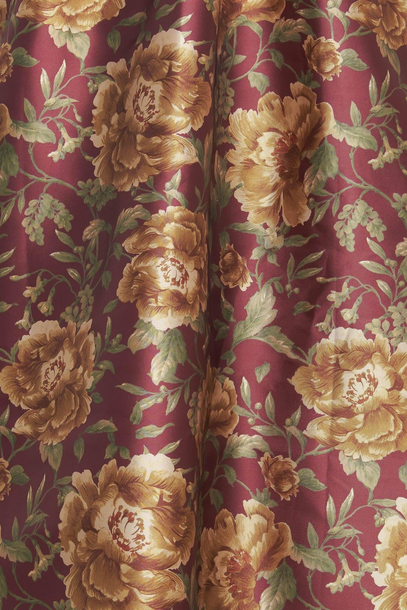 EVENING BOTANICALS WOVEN FULL MIDI SKIRT Flying Tomato