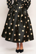 MOONLIGHT DOTS WOVEN FULL MIDI SKIRT Flying Tomato