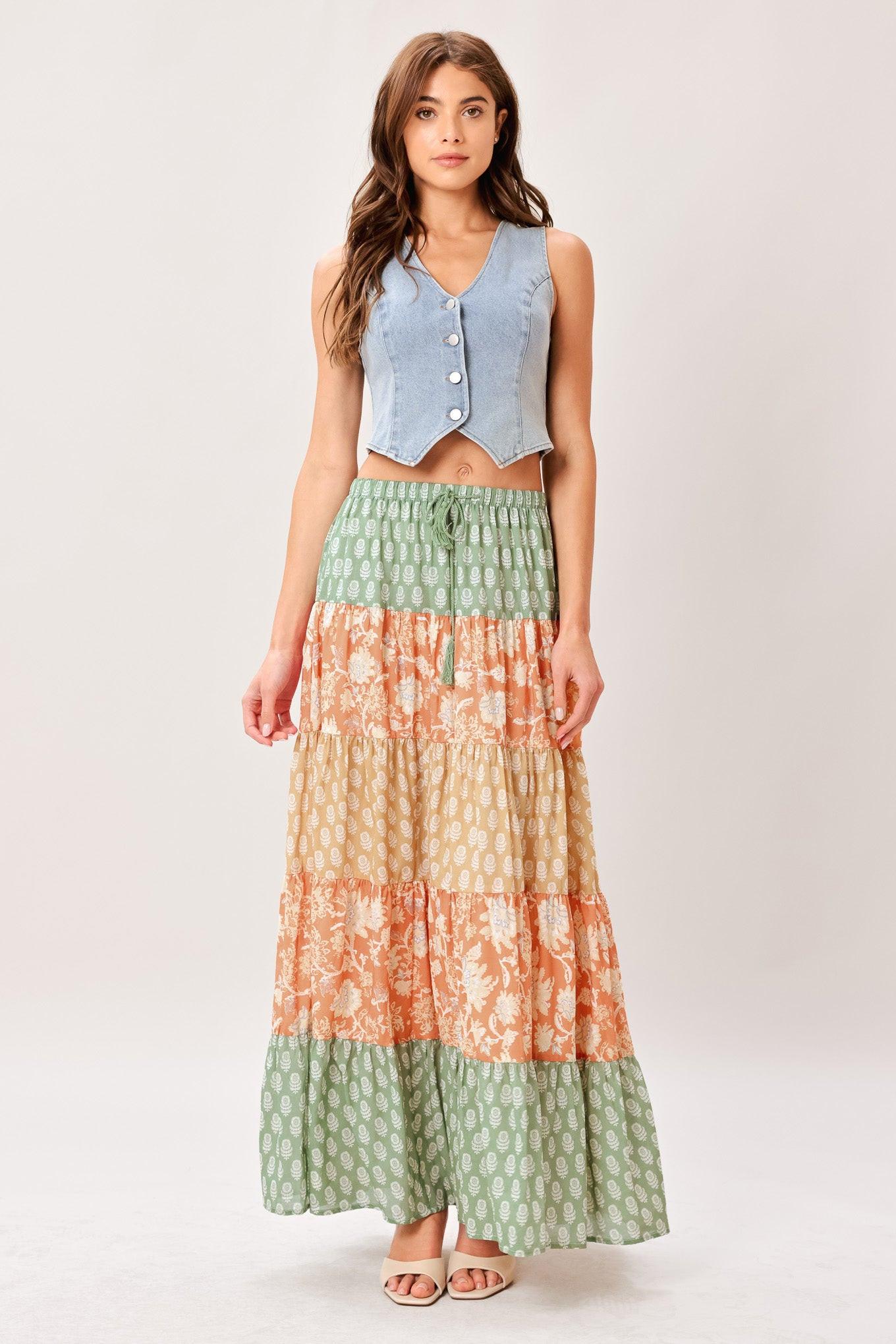 TERRA FLOW MIDI PRAIRIE SKIRT Flying Tomato