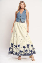 BOHO CONSTELLATION WOVEN MAXI SKIRT Flying Tomato