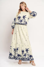 BOHO CONSTELLATION WOVEN MAXI SKIRT Flying Tomato