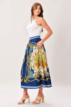 BAROQUE ESCAPE WOVEN MIDI SKIRT Flying Tomato