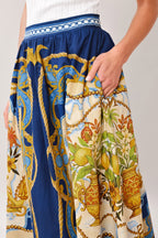 BAROQUE ESCAPE WOVEN MIDI SKIRT Flying Tomato