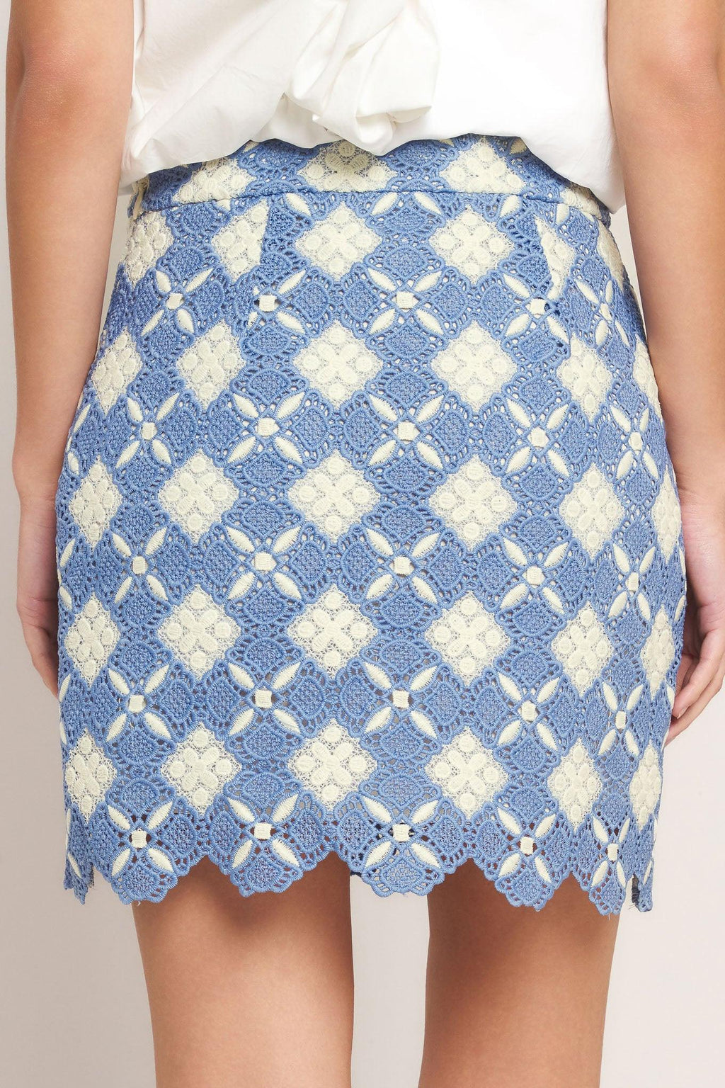 COASTAL WOVEN LACE MINI SKIRT Flying Tomato