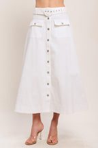 EASY WEAR WESTERN WOVEN MIDI SKIRT Flying Tomato