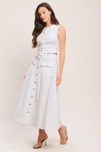 EASY WEAR WESTERN WOVEN MIDI SKIRT Flying Tomato