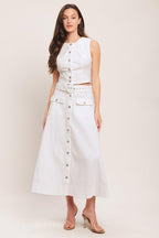 EASY WEAR WESTERN WOVEN MIDI SKIRT Flying Tomato