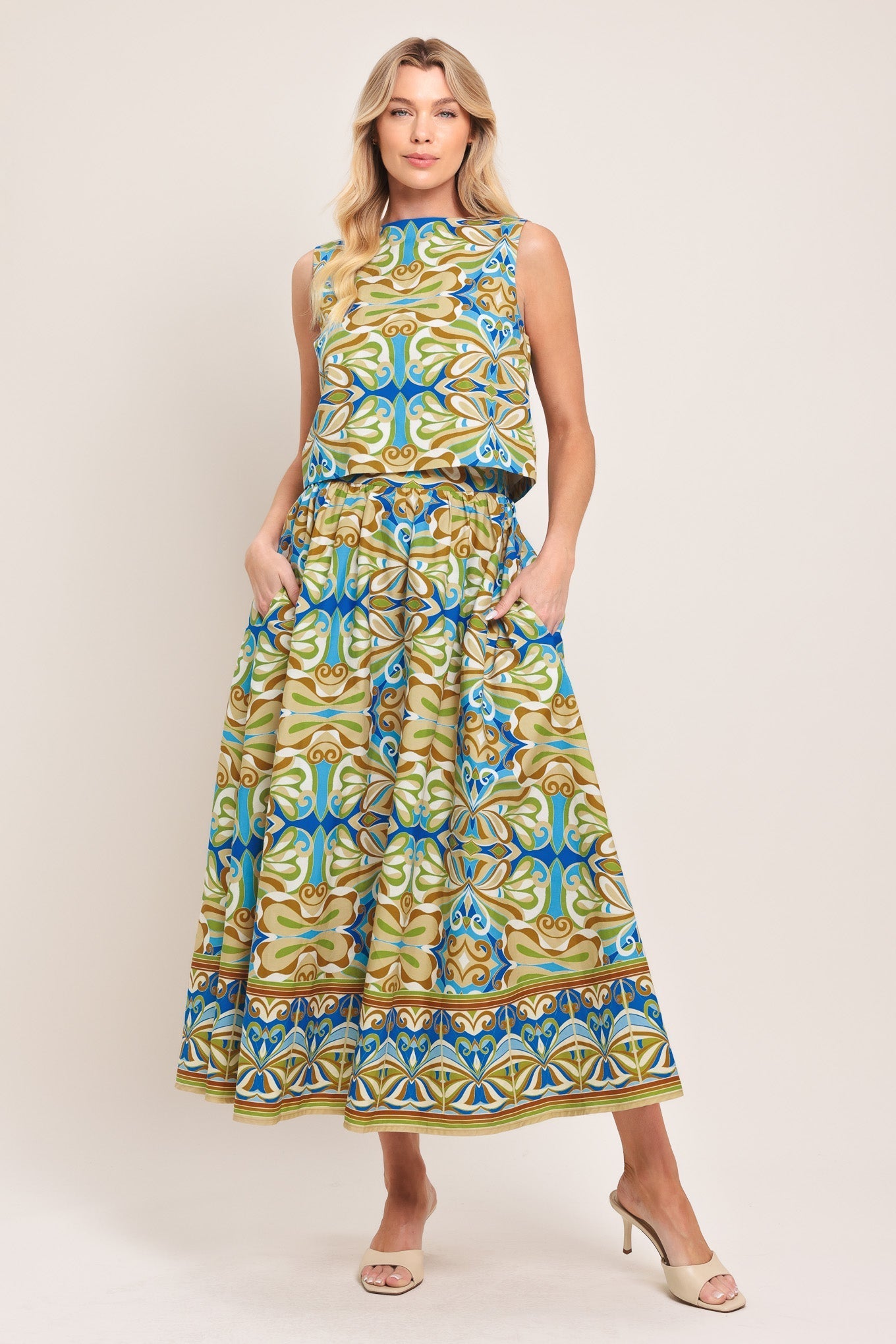 ISLAND MOSAIC WOVEN FULL SKIRT Flying Tomato